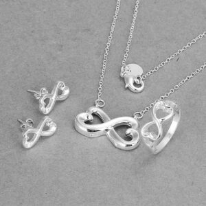 Zestaw srebrnej biżuterii nieskończoność 925