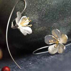 Kolczyki srebrne 925 kwiatki srebrnica.pl