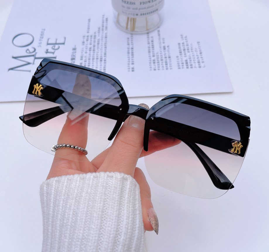 Okulary NY przeciwsłoneczne damskie ombre duże UV 400 - obrazek 5