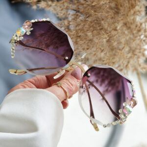 Okulary przeciwsłoneczne damskie cekiny hit UV 400